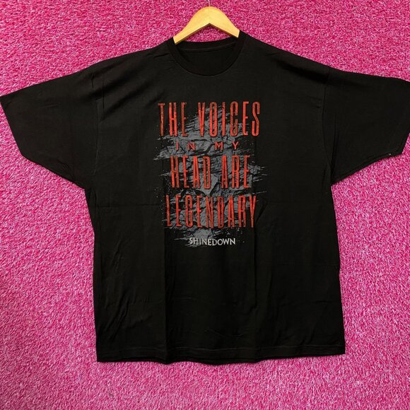 Shine Down The Voices "Attention Attention" Album Rock Band T-Shirt 3XL - Picture 1 of 4